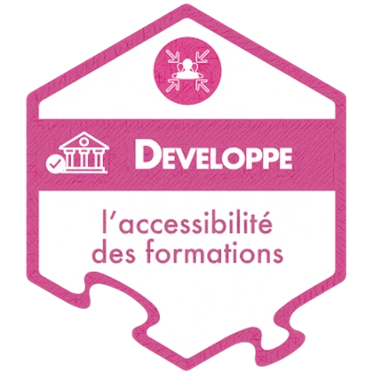 Badge « Développe l'accessibilité des formations » : démarche de progrès Ressource Handicap Formation (RHF)